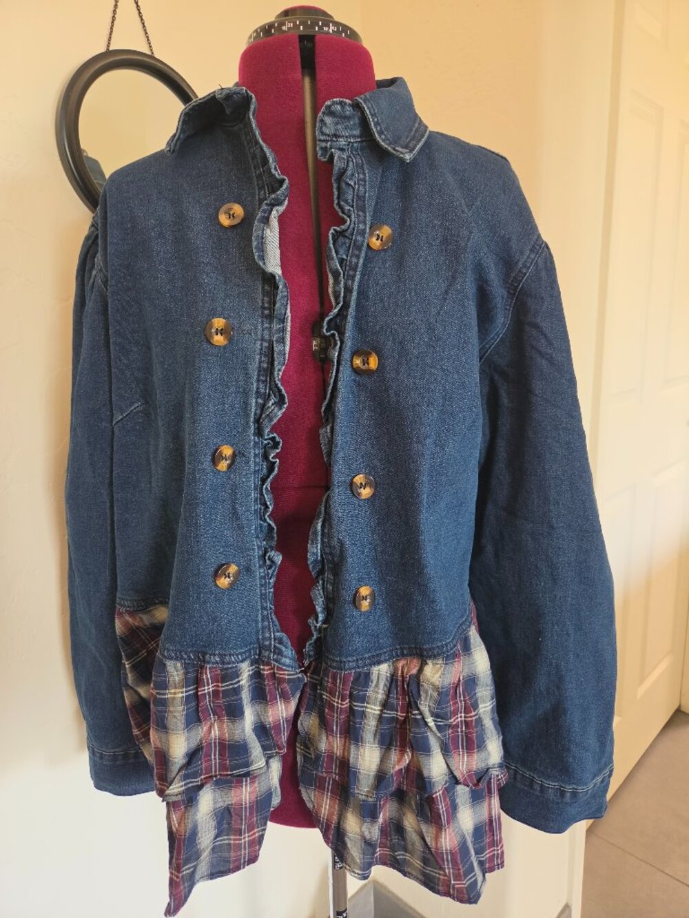 Denim Jacket w/ Peplum